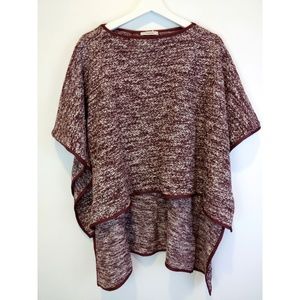 Paulmark Knitted Poncho Cape Batwing Style